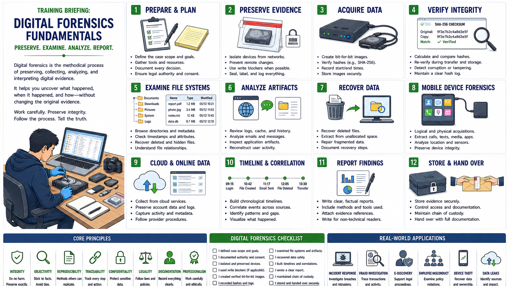 Digital Forensics Fundamentals infographic